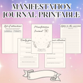 Manifestation Journal Printable PDF PNG | Law of Attraction & Mindset Journal | Affirmations, Gratitude & Goal Pages | Instant Download