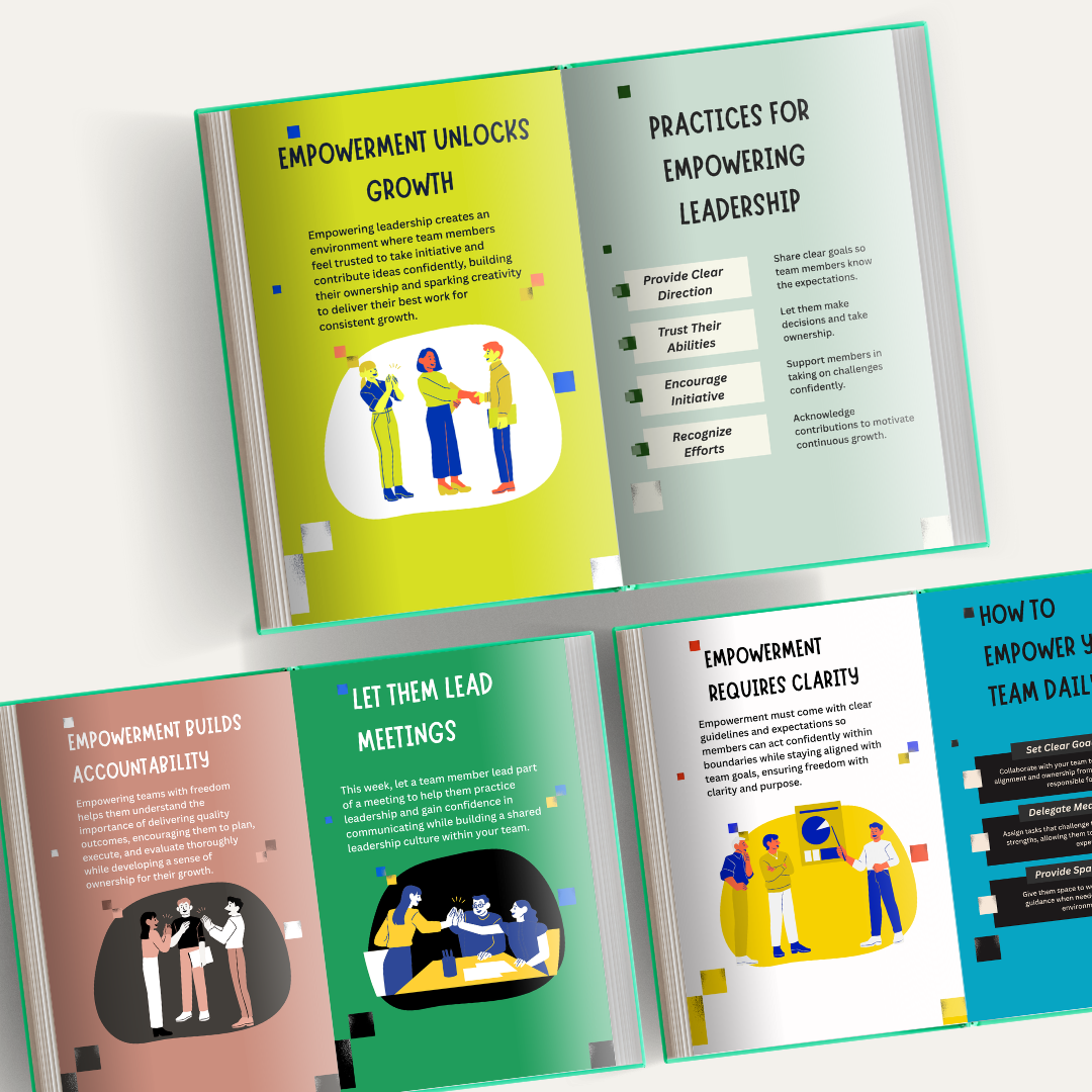 Empowering Leadership Book Guide PDF PNG | Professional Management Workbook | Executive Development Study Tool | Team Leadership Summary Log