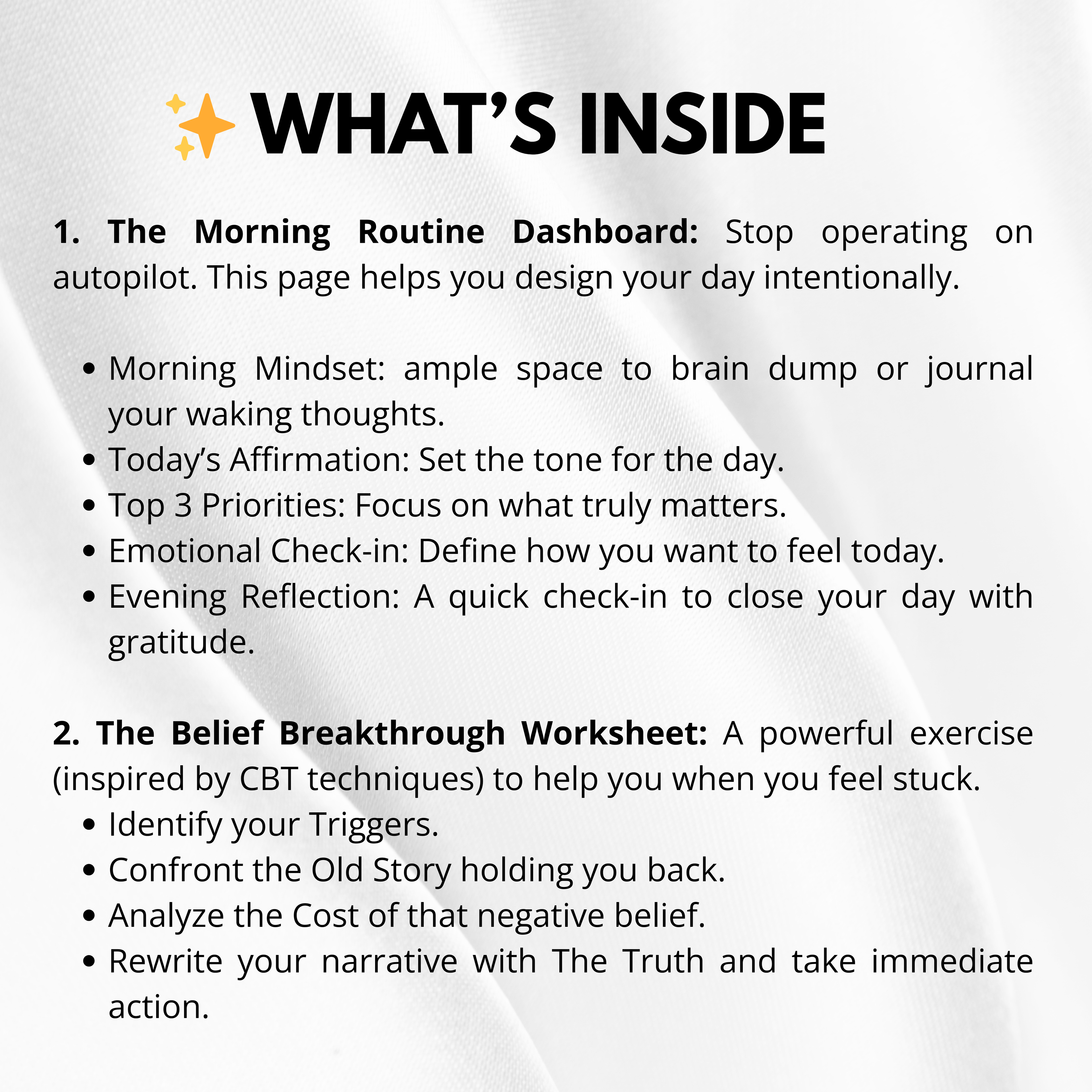 Daily Mindset Journal PDF PNG | Positive Thinking & Self-Growth Journal | Daily Reflection & Motivation Pages | Instant Download