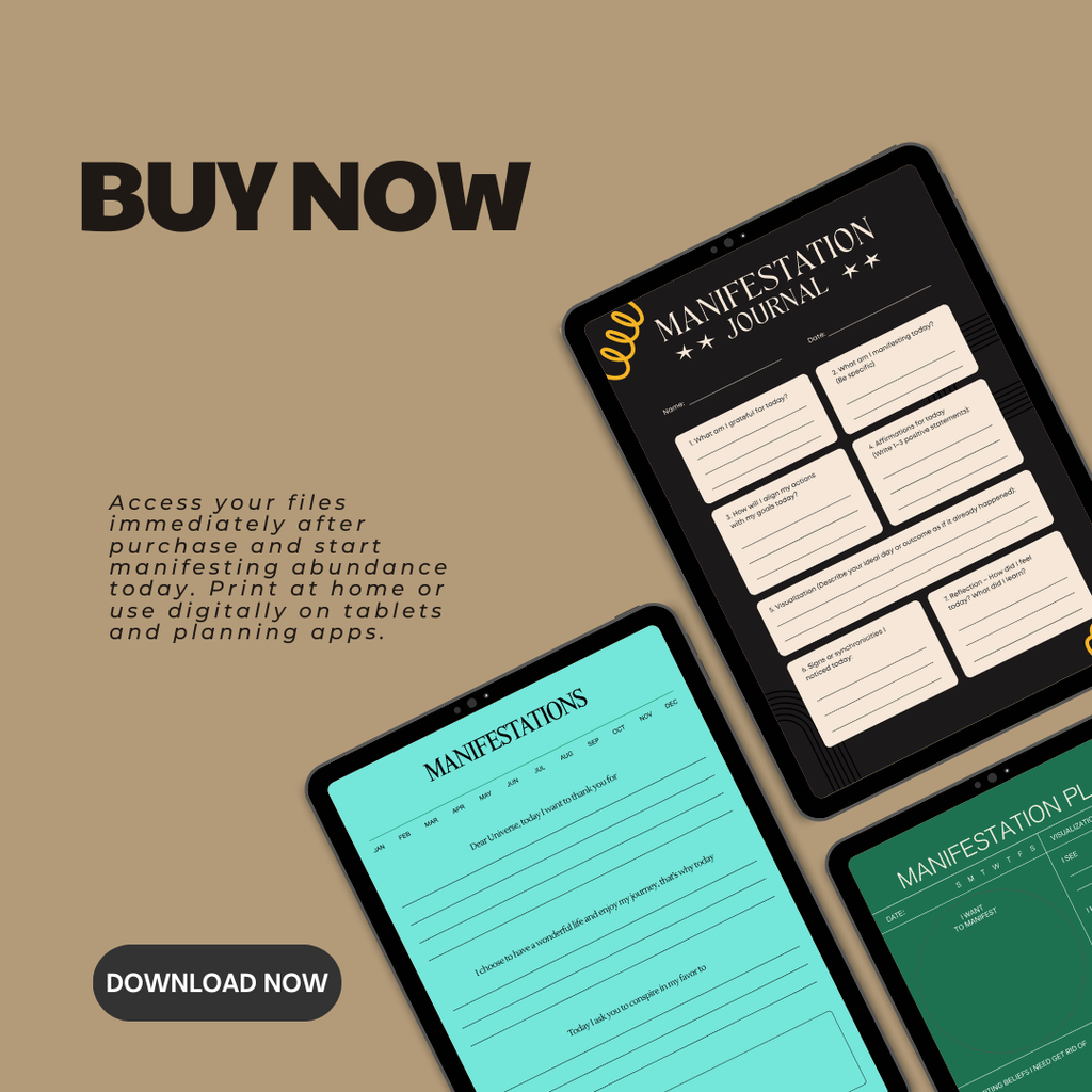 Manifestation Board PDF PNG | Vision Board & Law of Attraction Planner | Goal Visualization & Mindset Tool | Instant Download