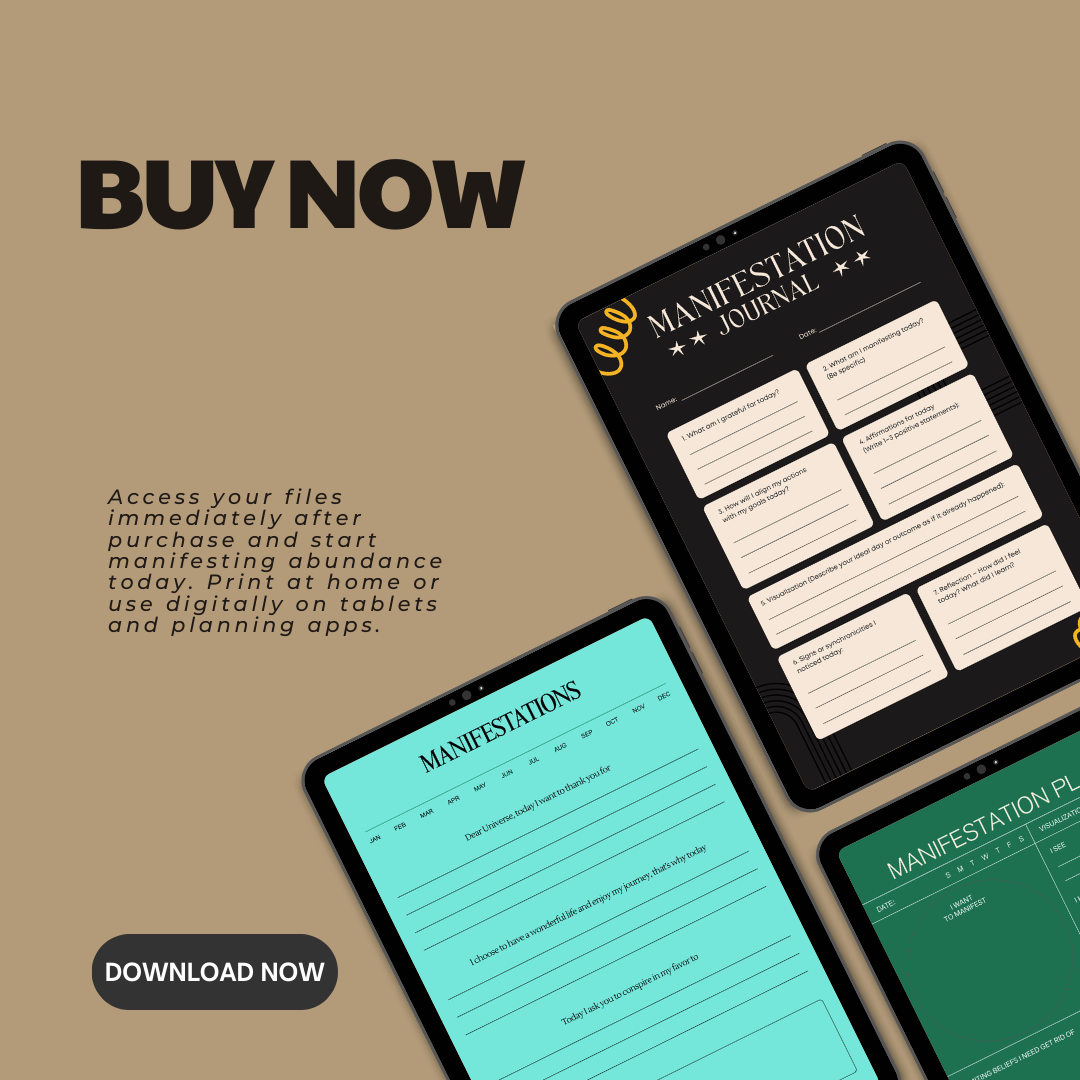 Manifestation Board PDF PNG | Vision Board & Law of Attraction Planner | Goal Visualization & Mindset Tool | Instant Download