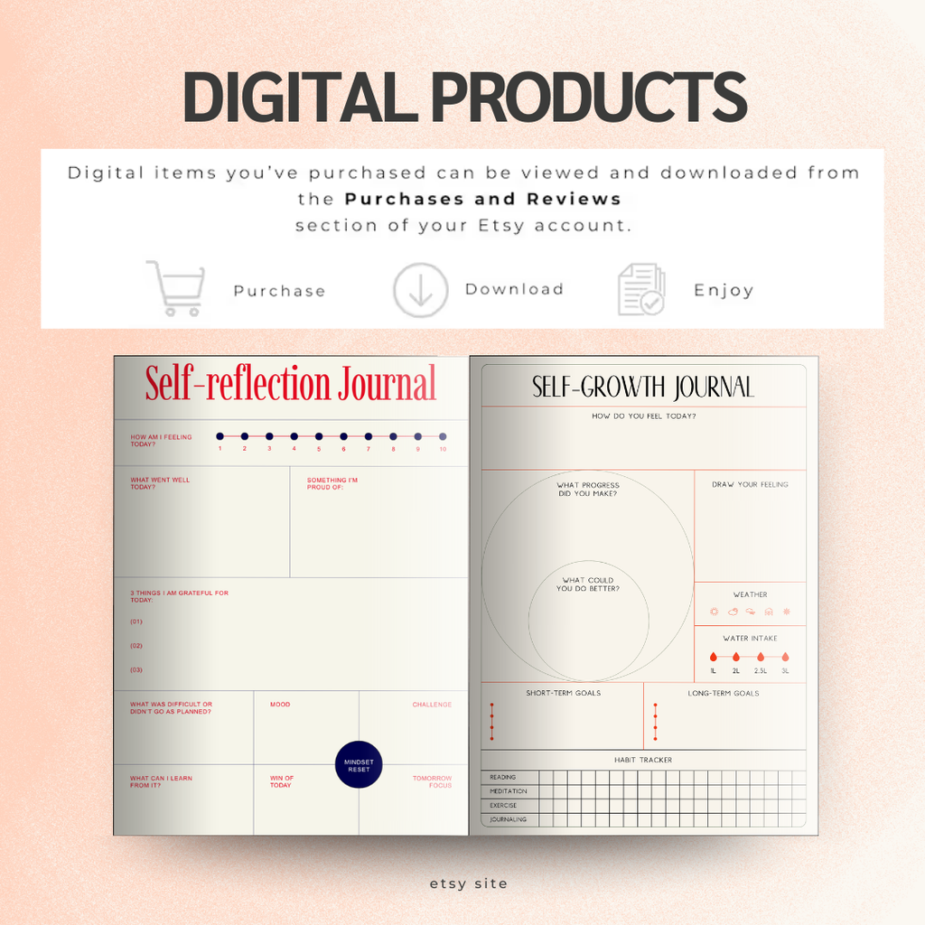 Self-Care Trackers PDF PNG | Daily Wellness Habits Checklist Template | Holistic Health Digital Journal Logs | Personal Growth Self Care Log