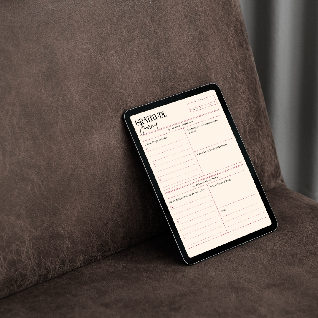 Daily Gratitude Journal PDF PNG | Mindfulness & Positive Mindset Journal | Daily Reflection & Thankfulness Pages | Instant Download