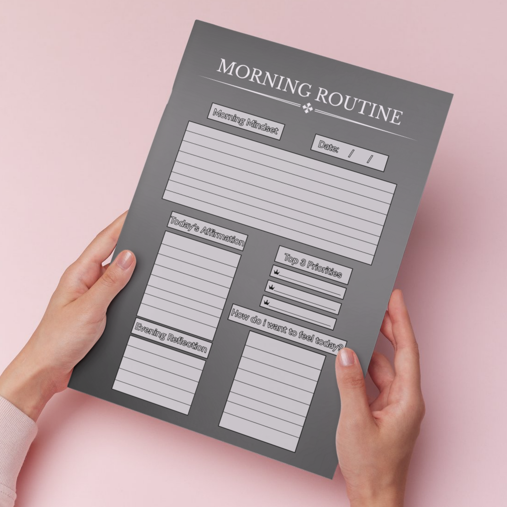 Daily Mindset Journal PDF PNG | Positive Thinking & Self-Growth Journal | Daily Reflection & Motivation Pages | Instant Download